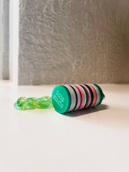 Striped Lighter Case - Green Multi