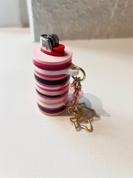 Striped Lighter Case - Pink Multi