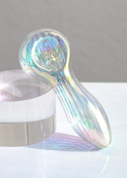 Iridescent Swirl Spoon Pipe