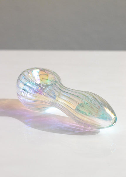 Iridescent Swirl Spoon Pipe