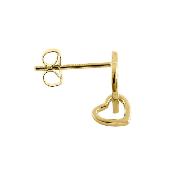 Linking Heart Earrings - 14K Yellow Gold