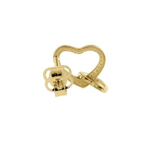 Linking Heart Earrings - 14K Yellow Gold