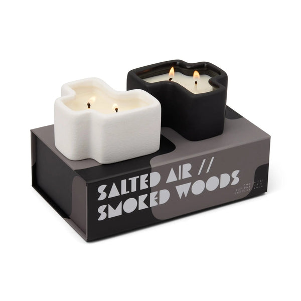 Jigsaw 4 oz Candle Boxed Set - Salted Air & Smoked Woods