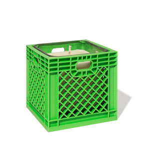 Green Crate Candle - Sandalwood Amber