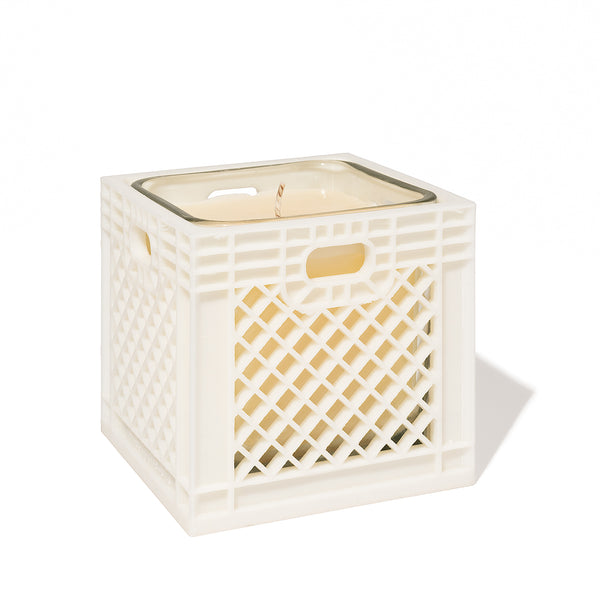 Milk Crate Candle - White Lily Sea Salt