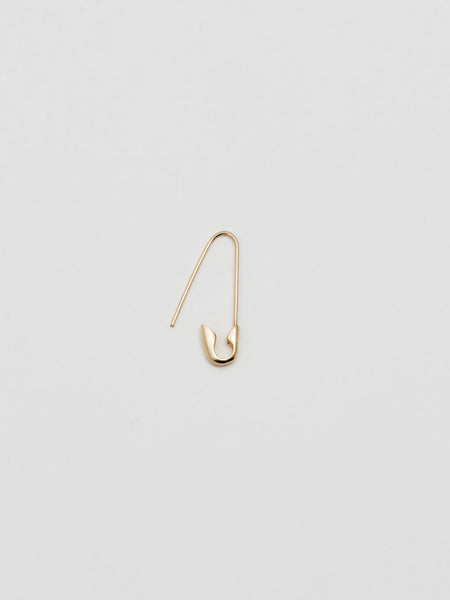 Safety Pin Earring in 14k