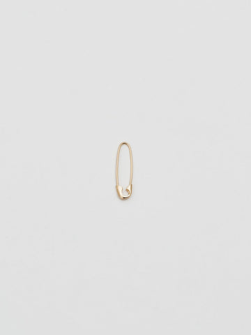 Mini Safety Pin Earring in 14k