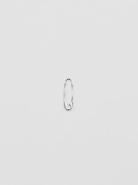 Mini Safety Pin Earring in Sterling Silver