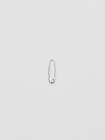 Mini Safety Pin Earring in Sterling Silver