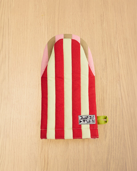 Striped Oven Mitt - Ladybug