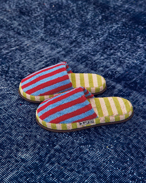 Terry Slippers - Lanternfly Stripe