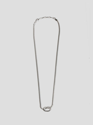 Ribbon Necklace in Sterling Silver