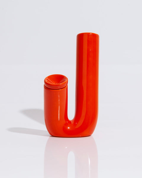 VS001 Ceramic Water Pipe - Red/Orange