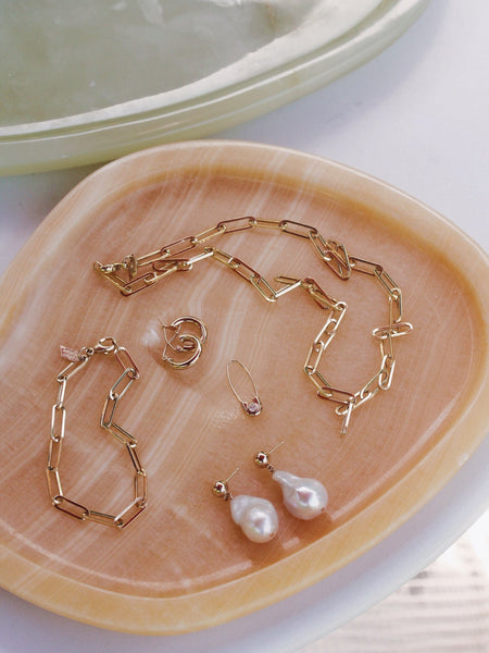 Cirque Safety Pin Earring in 14k