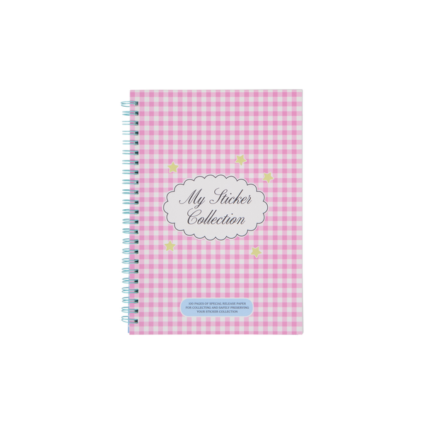 Sticker Collection Album - Pink Gingham