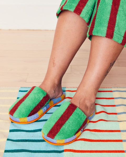 Terry Stripe Slippers - Nicolas