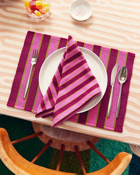 Stripe Placemat - Paprika