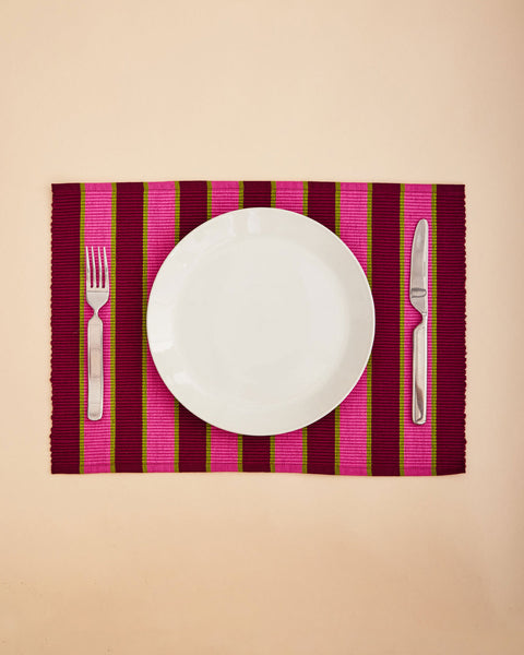 Herb Stripe Placemats - Set of 4