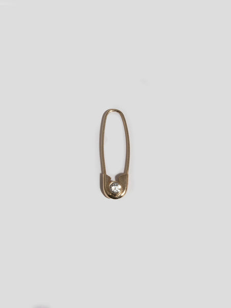 Cirque Safety Pin Earring in 14k