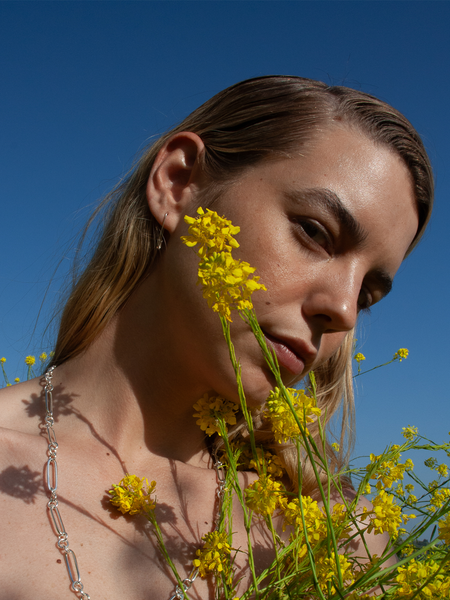 Safety Pin Earring in Sterling Silver