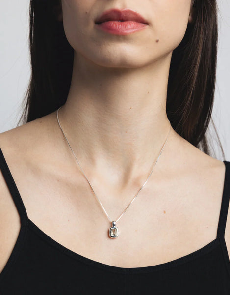 Freya Necklace in Seafoam Amethyst and Sterling Silver