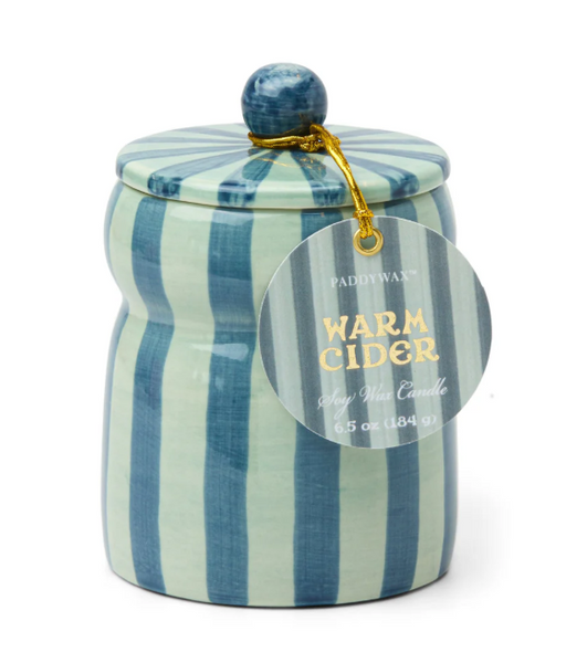 Cabana Blue & Navy Candle - Warm Cider