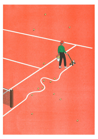 Roland-Garros Risograph Print