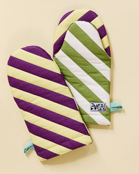 Striped Oven Mitt - Sourdough