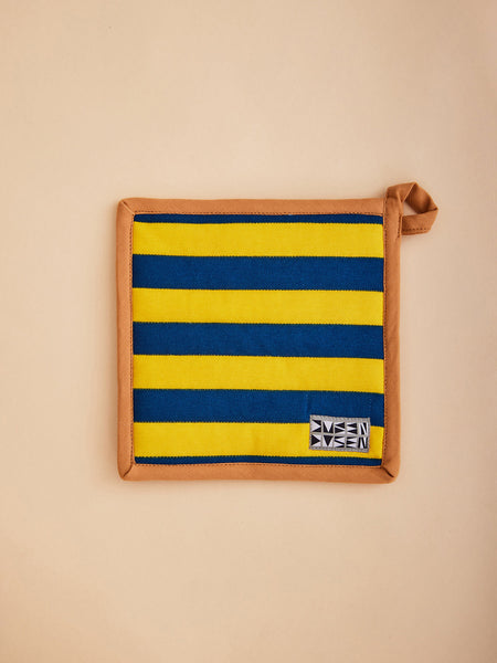 Pocket Pot Holders - Mustard Stripe