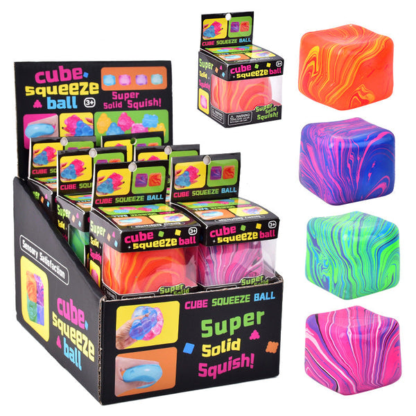 Marbled Cube Shaped Squishy Toy