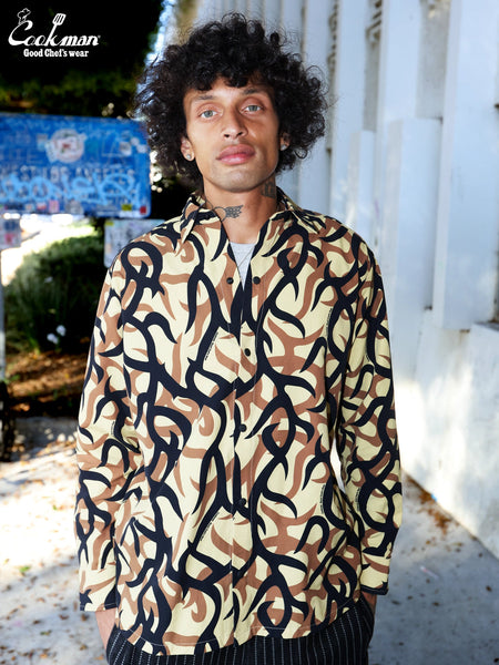 Cookman Work Shirts Long Sleeve - Tribal Camo: Beige