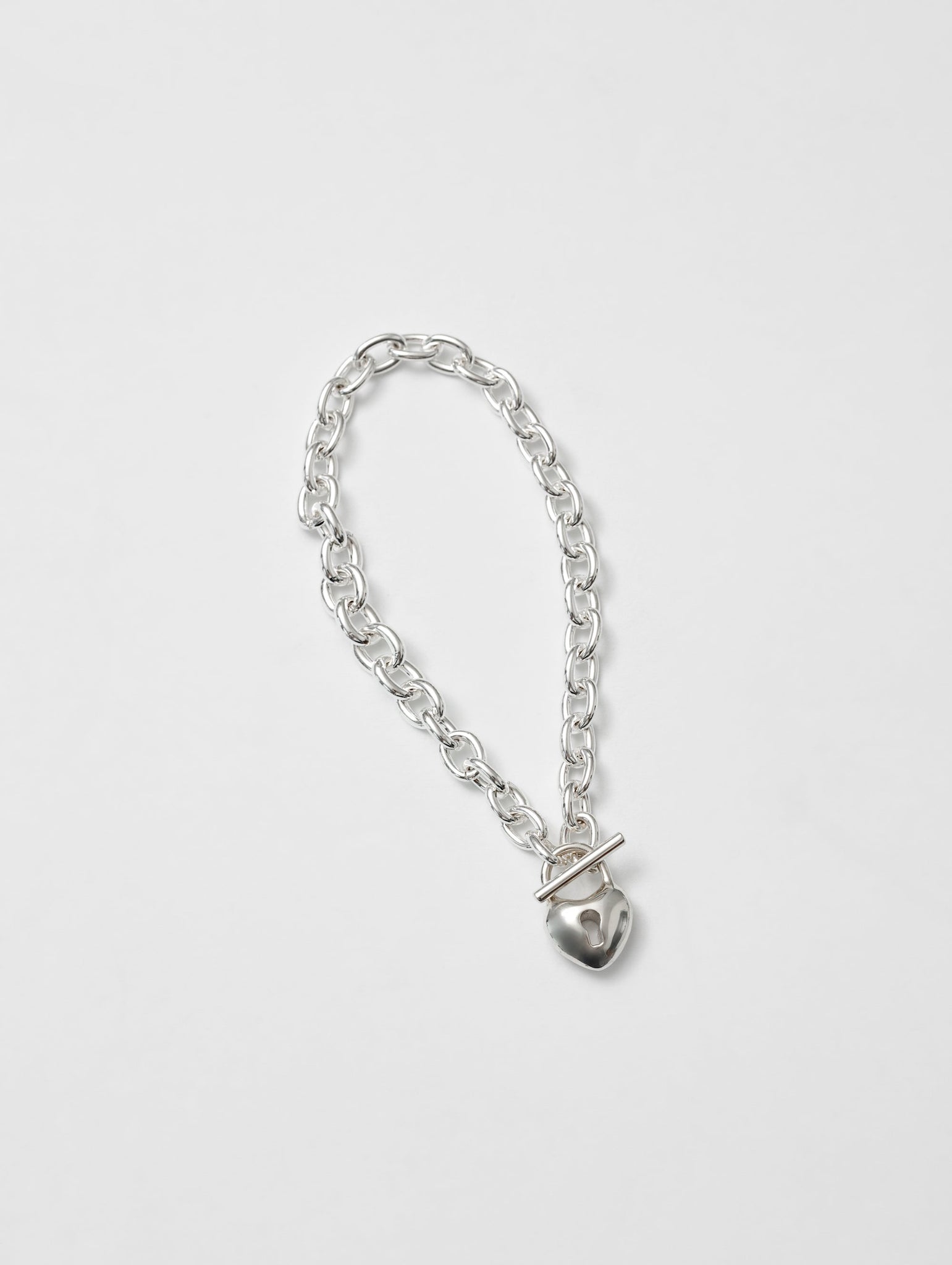 Heart Lock Bracelet in Sterling Silver