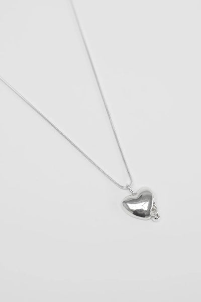 Pierced Heart Necklace in Sterling Silver