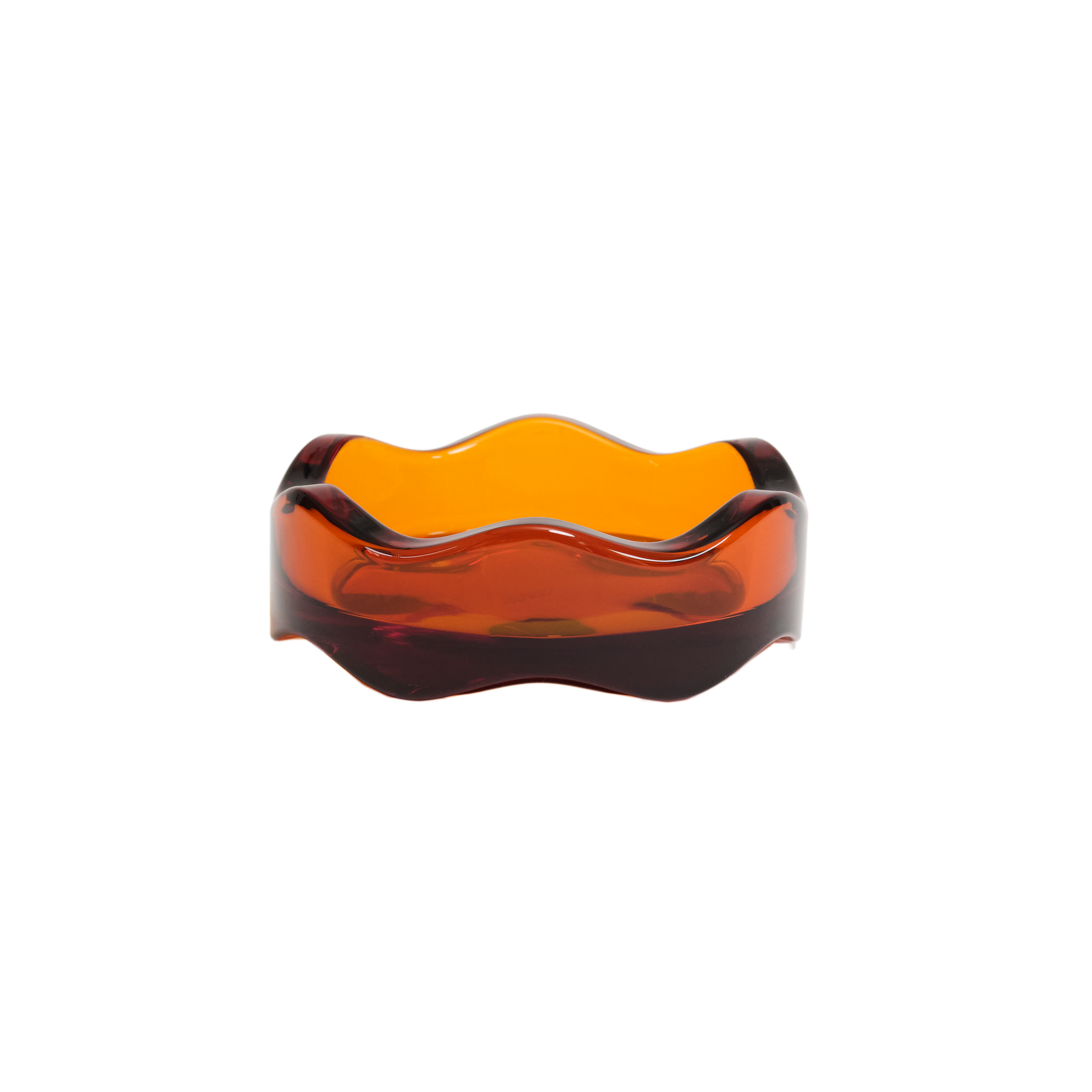 Wavy Ashtray - Amber