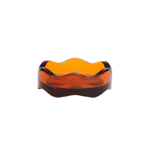 Wavy Ashtray - Amber