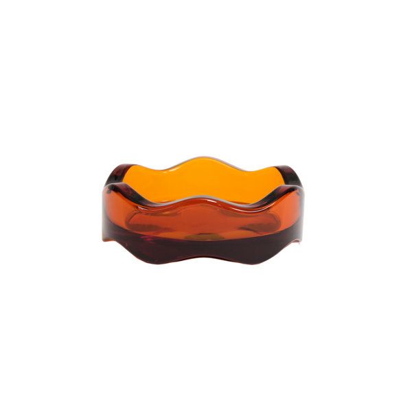 Wavy Ashtray - Amber