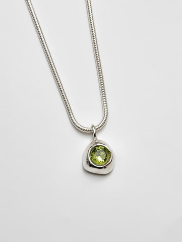 Calvin Necklace in Green + Sterling Silver