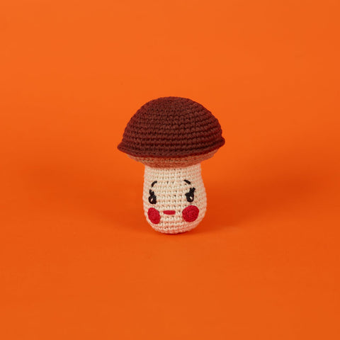 Cotton Crochet Mushroom Dog Toy