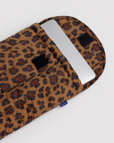 Puffy Laptop Sleeve 13"/14" - Leopard