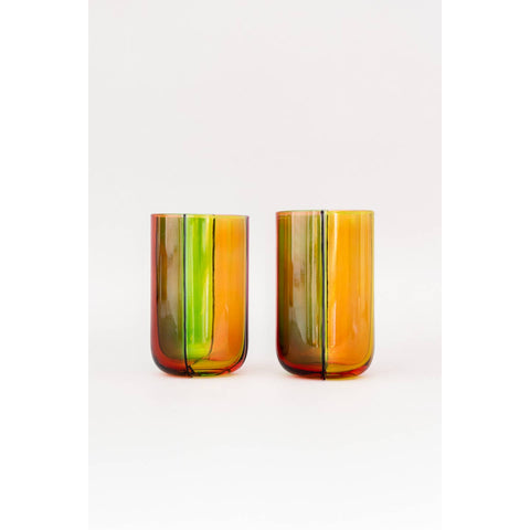 High Ball Glasses - Colorblock