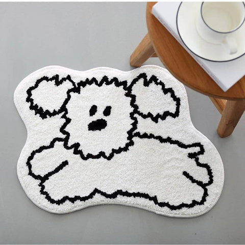 Little Puppy Shaped Bath Rug