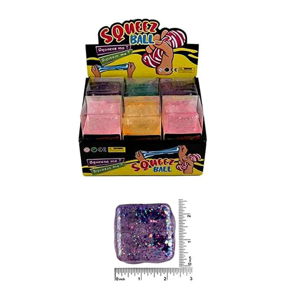 Glitter Cube Squishy Toy