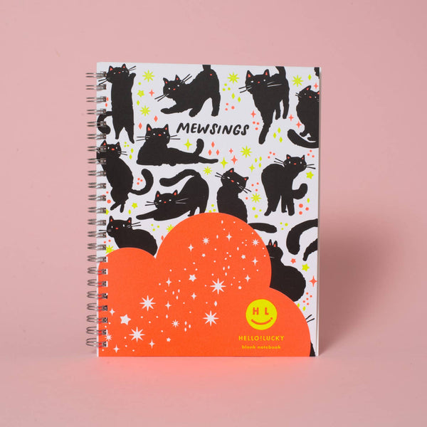 Mewsings Cat Blank Letterpress Notebook