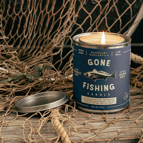 Gone Fishing Candle