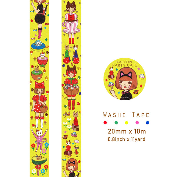 Party Cats Washi Tape