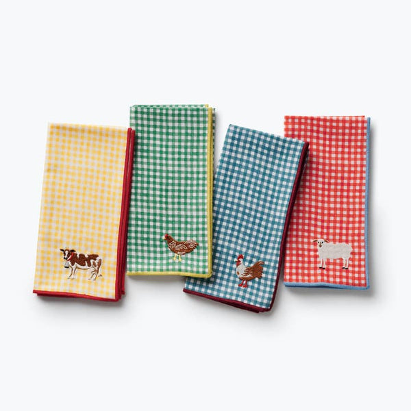 Home Sweet Home Embroidered Cotton Napkins