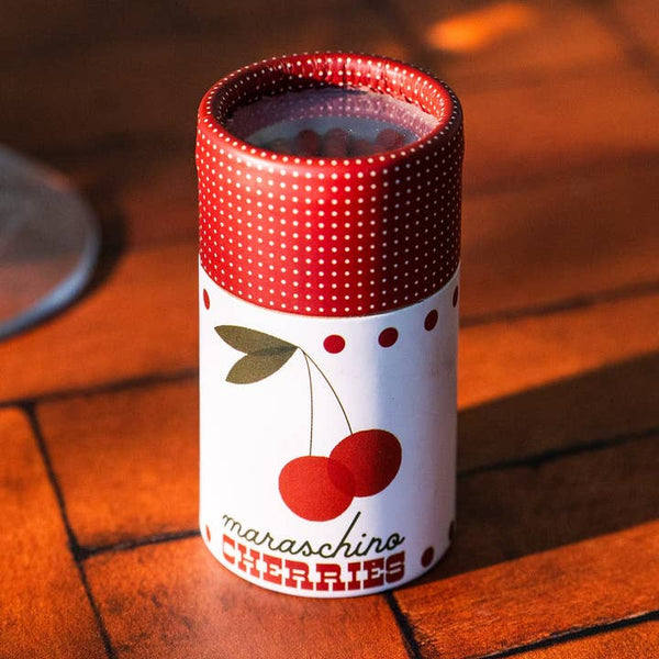Cocktail Garnish Match Jar - Cherries