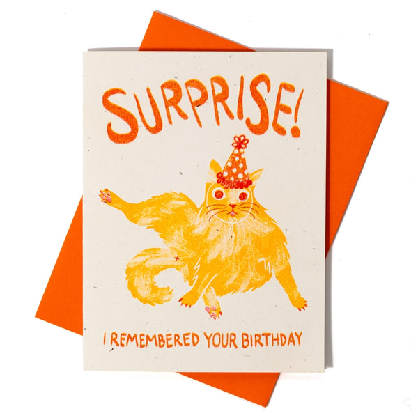 Surprise! Risograph Birthday Card