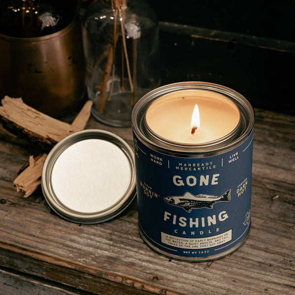 Gone Fishing Candle