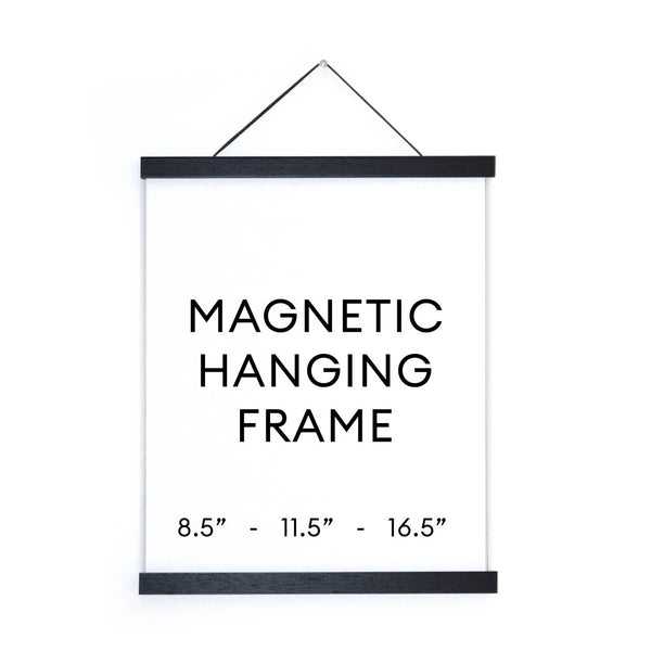 Magnetic Wood Frame - Black 14.5